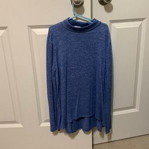 Pink Rose long sleeve blue blouse in a youth small. Worn twice. Like new.